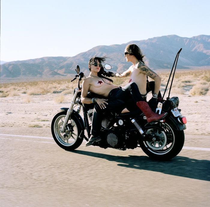 Girls on a motorcycle in Dehradun